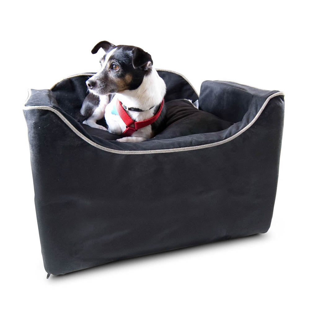 luxury microsuede booster car seat - 2 sizes barking babies