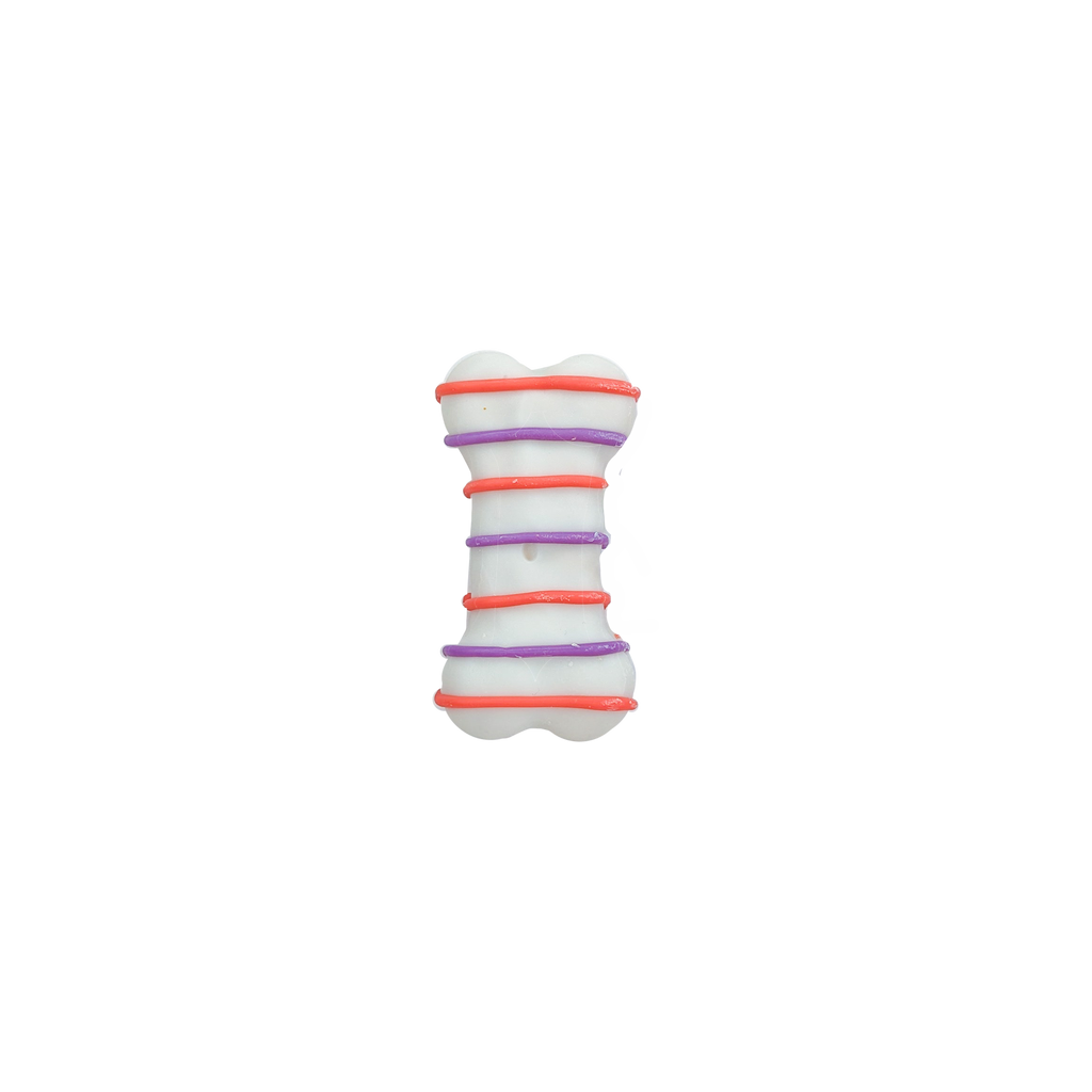 3" yogurt dipped bone cookies - striped