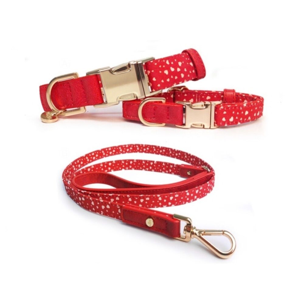 aphrodite red heart collar - last one!