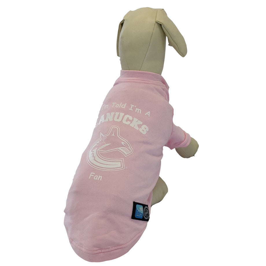 Canucks Nhl Dog Canucks Jersey Canucks Fan T-shirt Pink