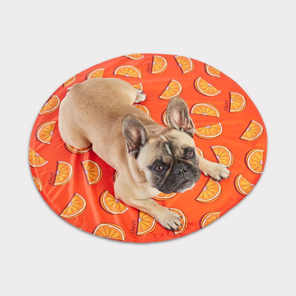 round orange ice mat - 2 sizes