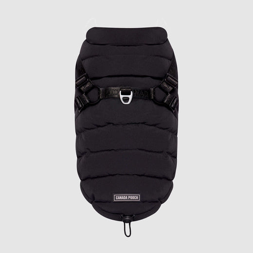 classic harness puffer - black