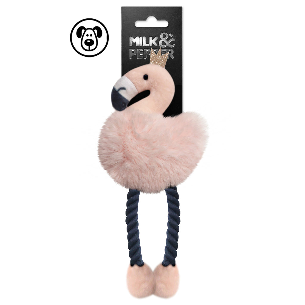 flamand the flamingo rope toy