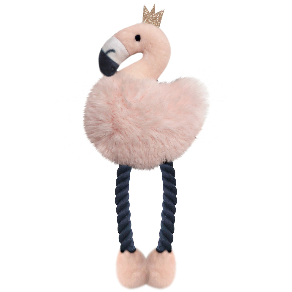 flamand the flamingo rope toy