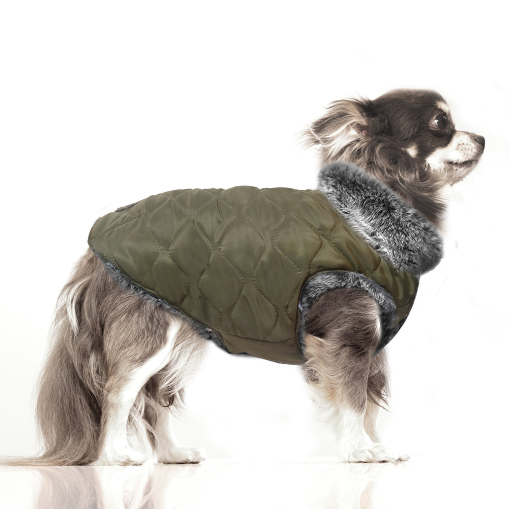 victor reversible down/fur jacket (small sizes only)