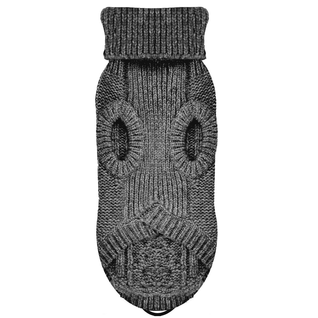 irvin cable knit sweater - grey (bulldog sizes)
