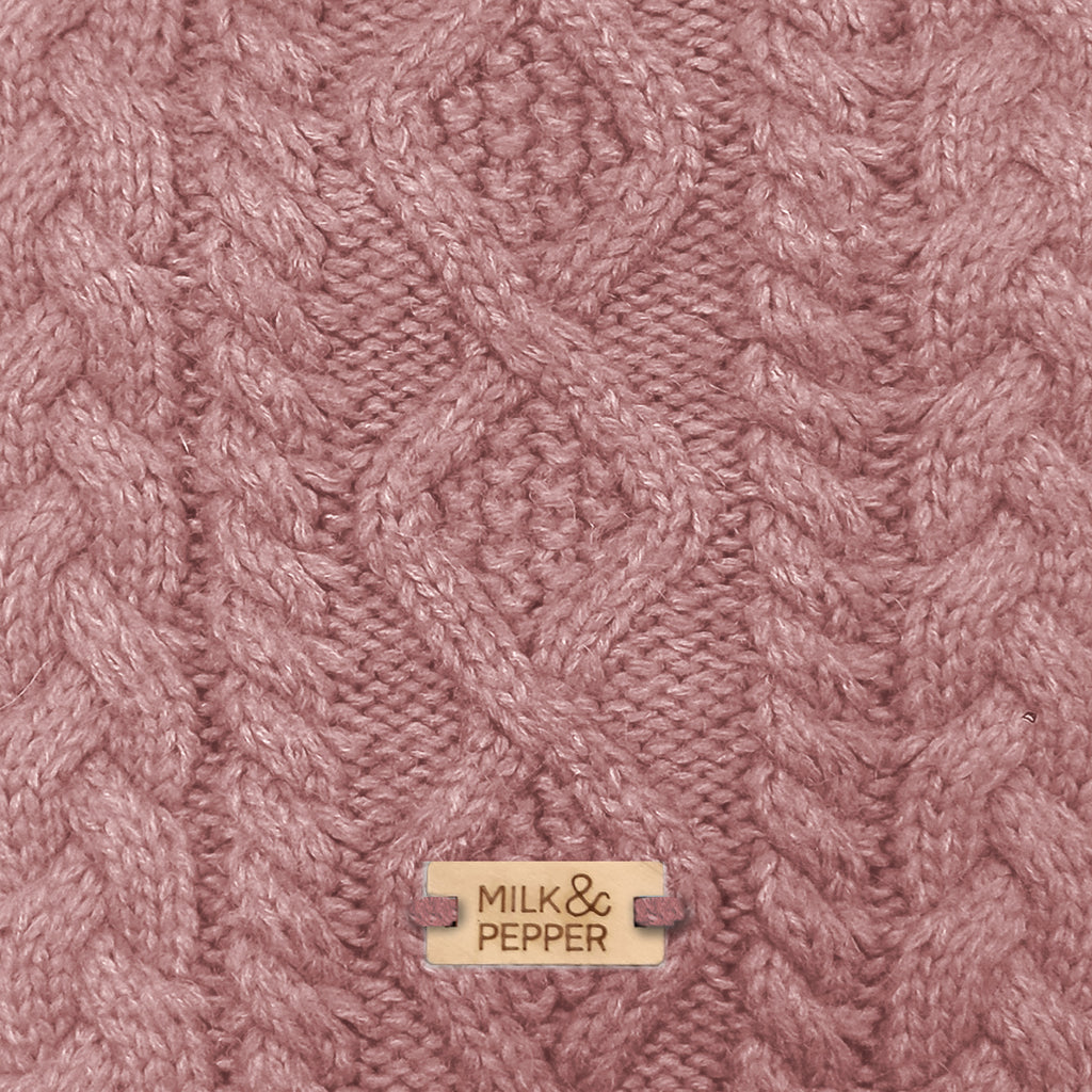 irvin cable knit sweater - rose pink (includes frenchie & bulldog sizes)