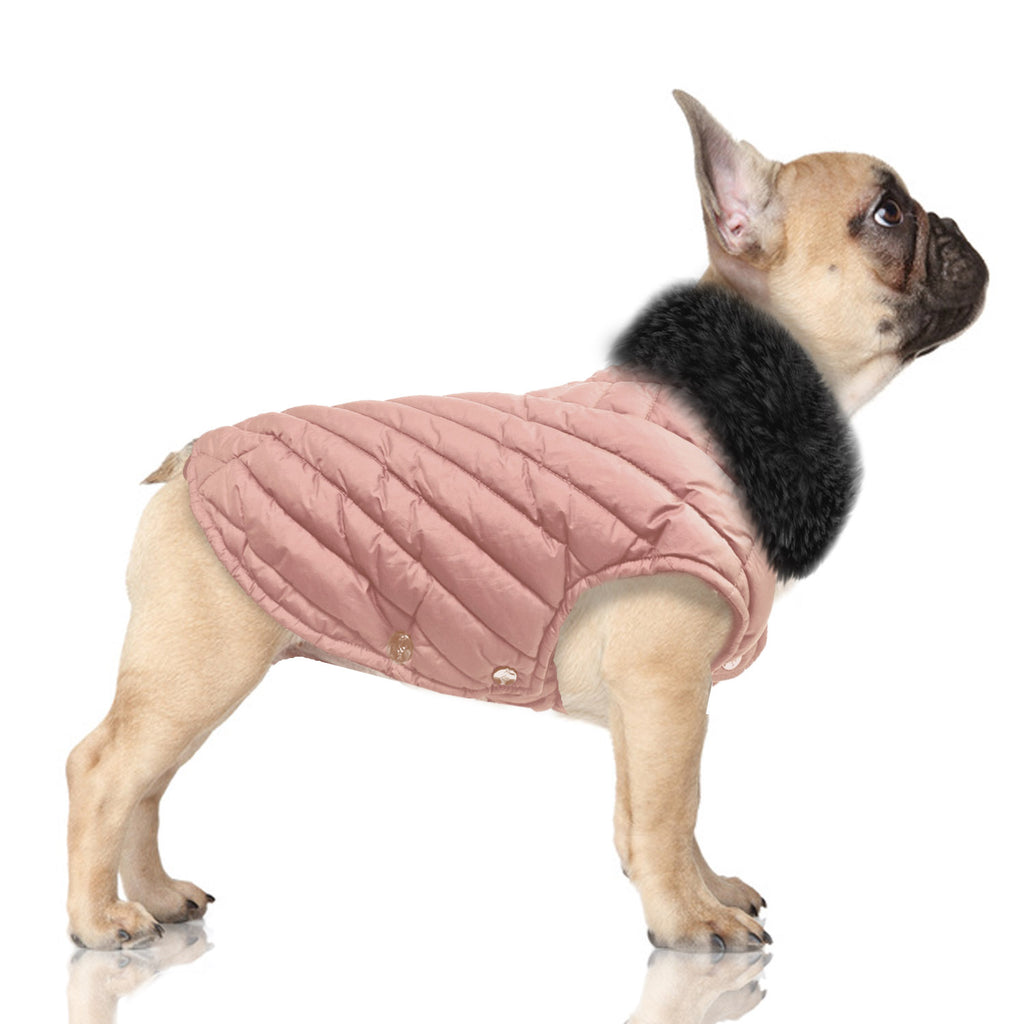 alois puffer jacket - rose pink (fits deep-chested breeds)