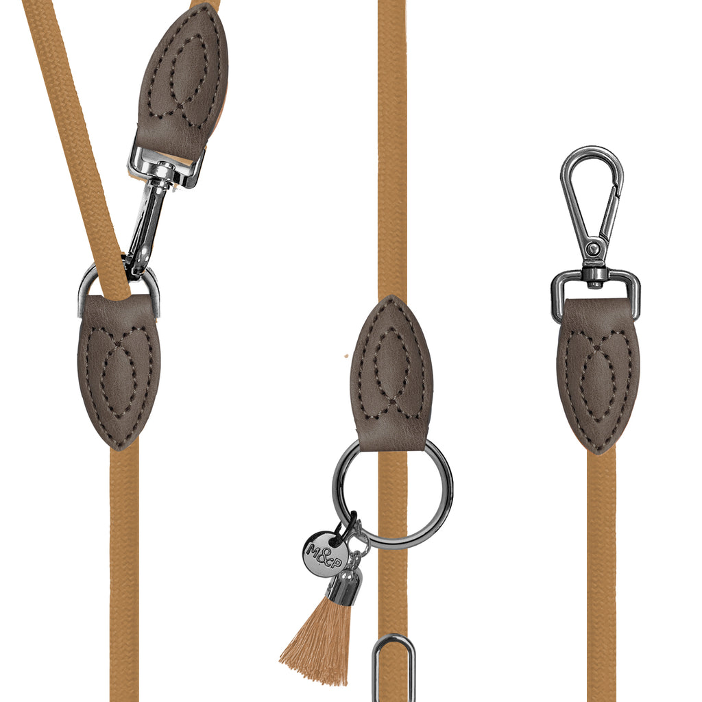 kaya adjustable leash - camel
