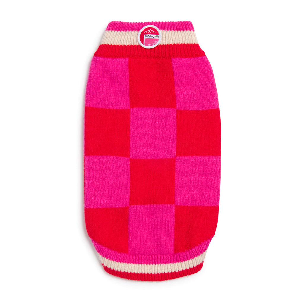 fab ski sweater - pink check
