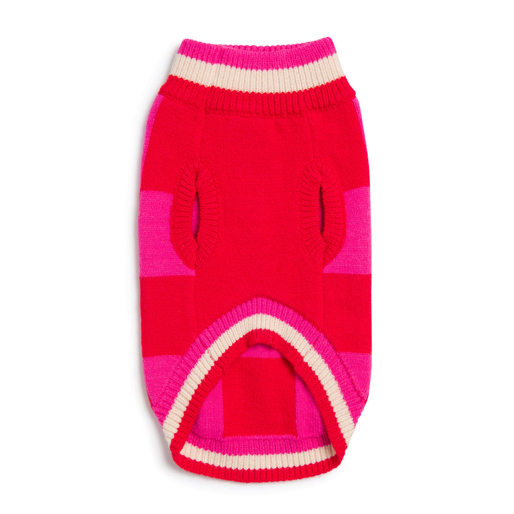 fab ski sweater - pink check