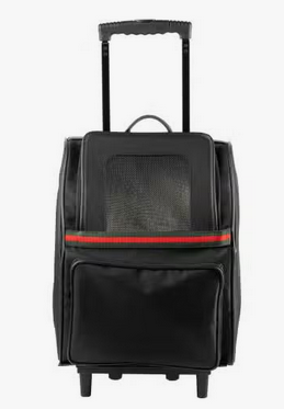 rio bag on wheels - black with gucci stripe