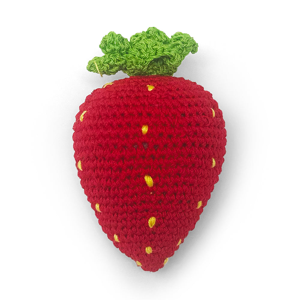 strawberry knit toy