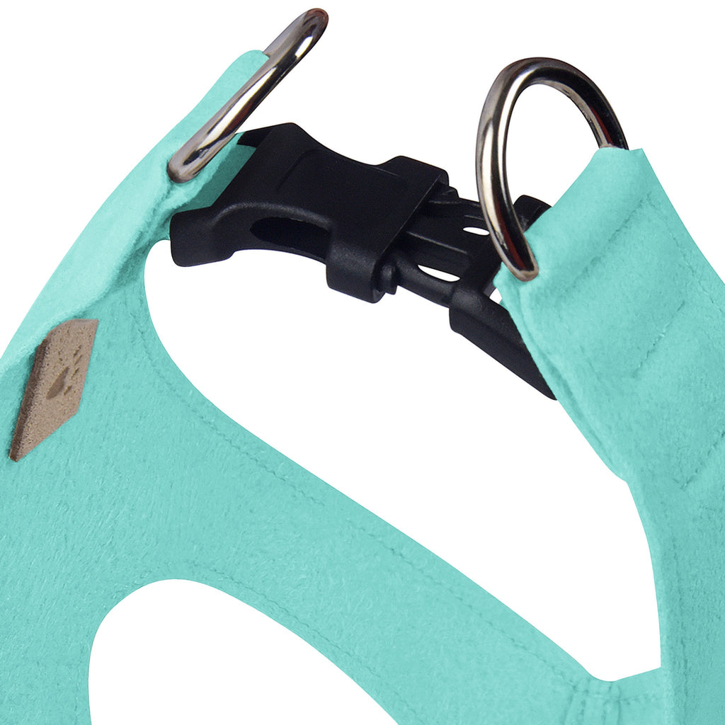 ultra-suede step in harness - tiffi blue