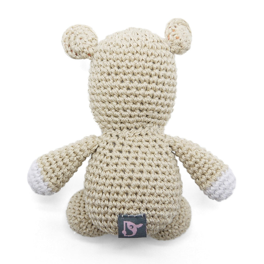 hippo knit toy