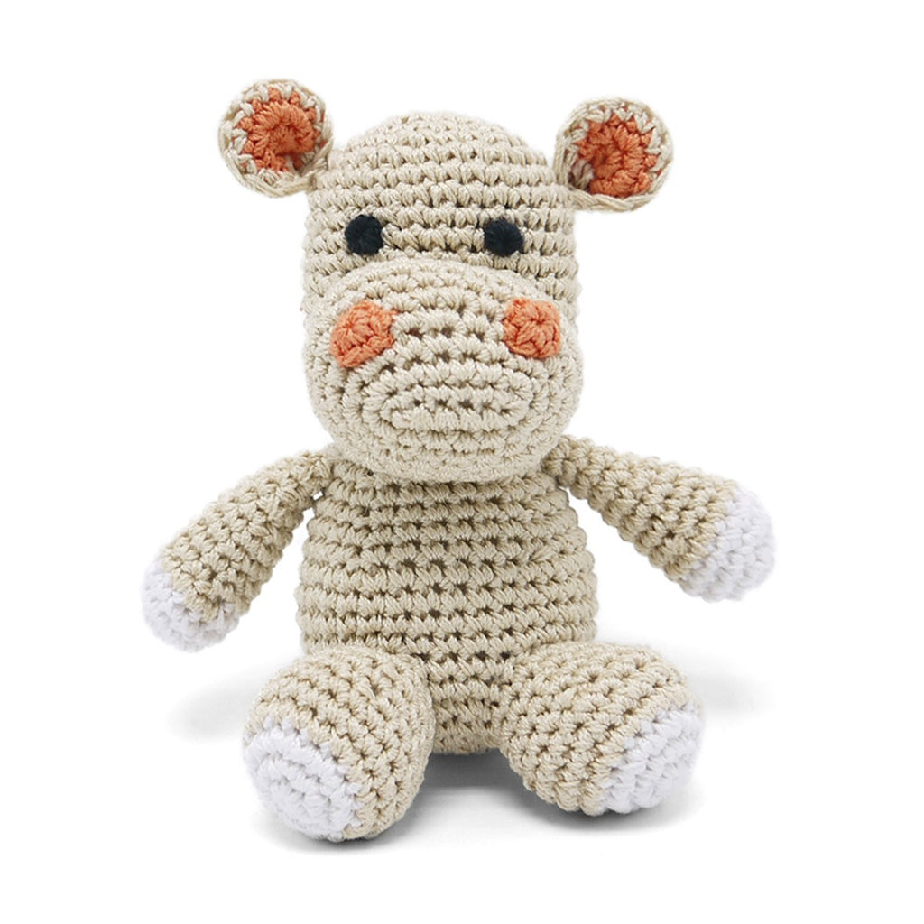 hippo knit toy
