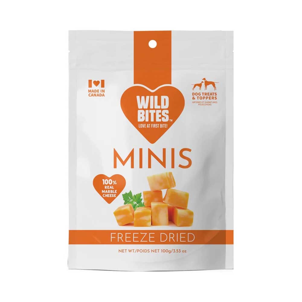 wild bites - freeze dried marble cheese minis (100g)