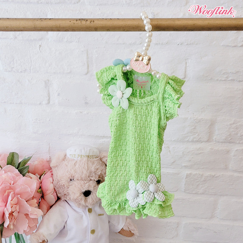 cotton candy summer dress - green