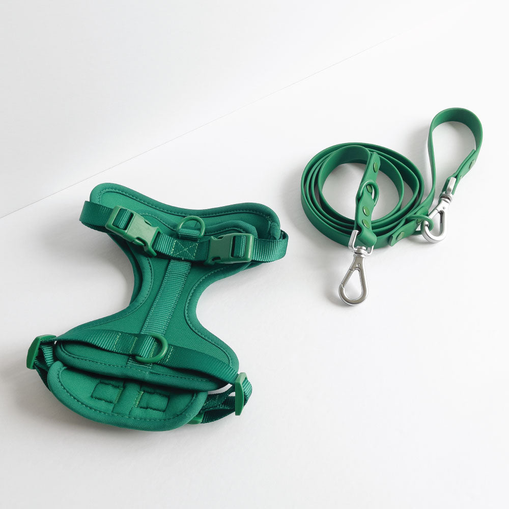 barking buddies harness - green
