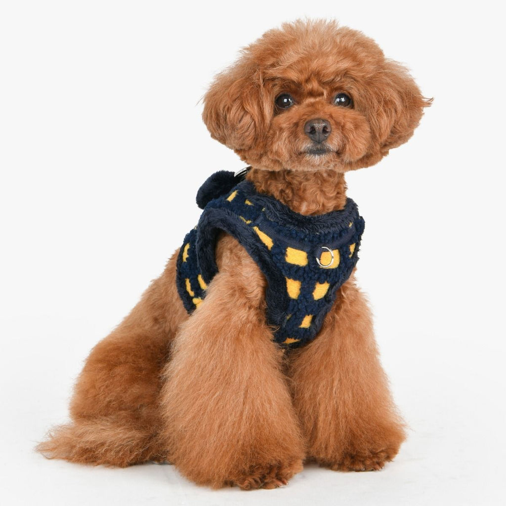 stefan waffle pattern step-in harness - navy - last one!