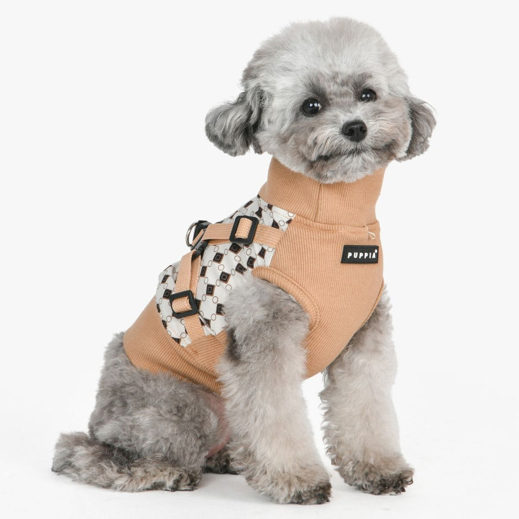jace diamond pattern harness jacket - beige