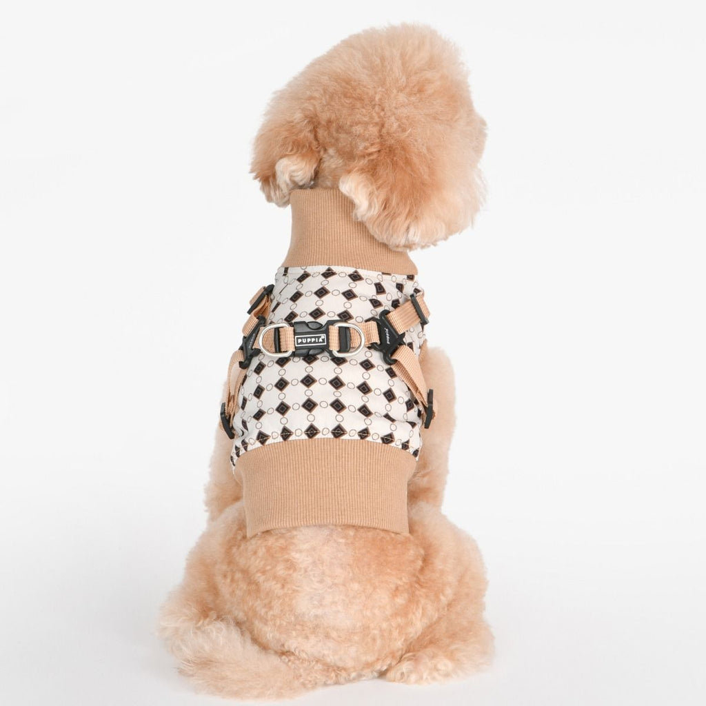 jace diamond pattern harness jacket - beige
