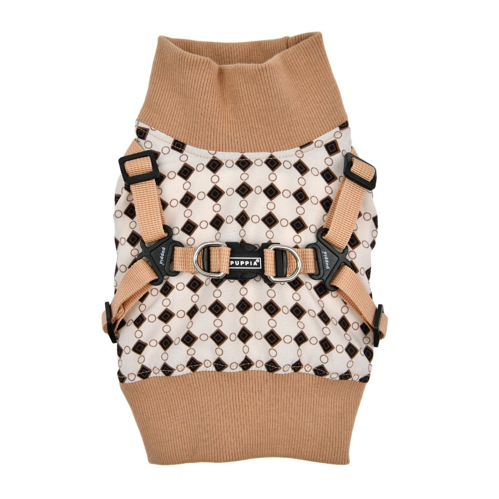 jace diamond pattern harness jacket - beige