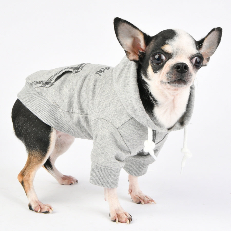 simple olchi cotton hoody - grey