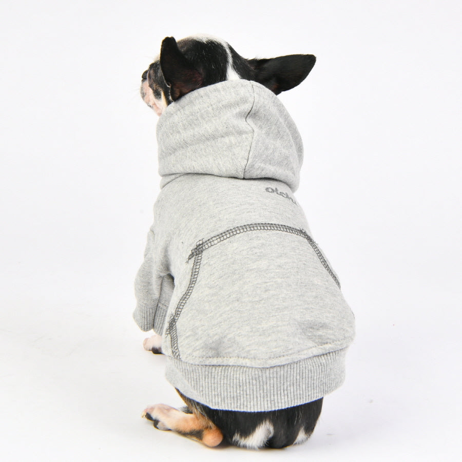 simple olchi cotton hoody - grey