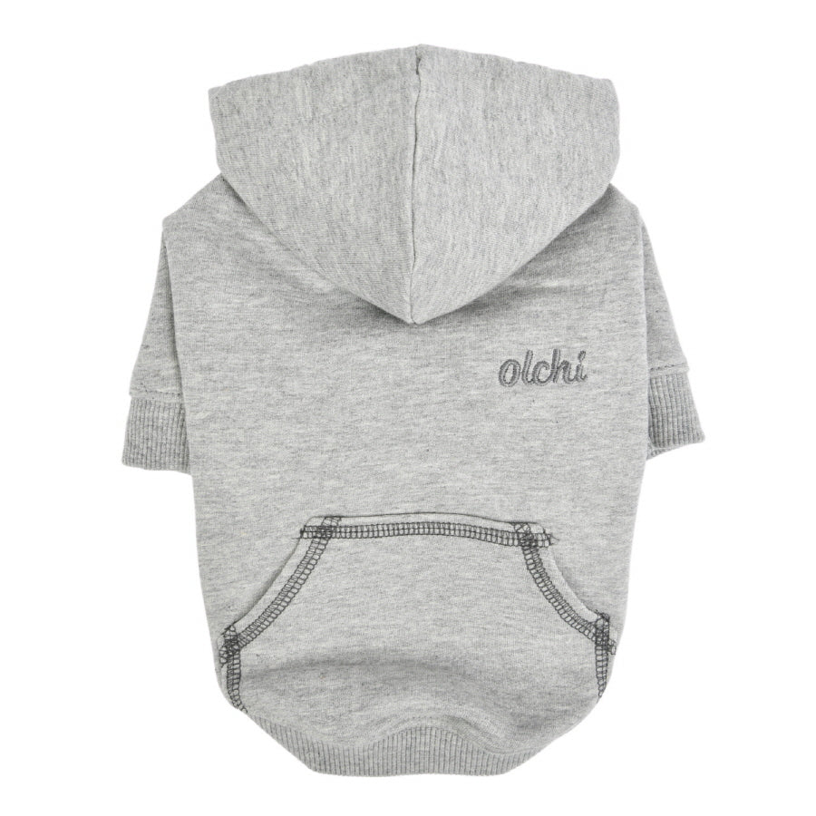 simple olchi cotton hoody - grey