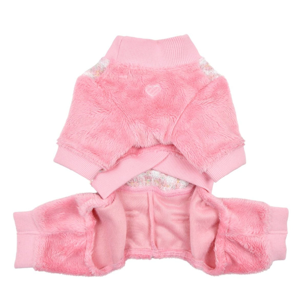 bristol tweed soft winter jumpsuit - pink