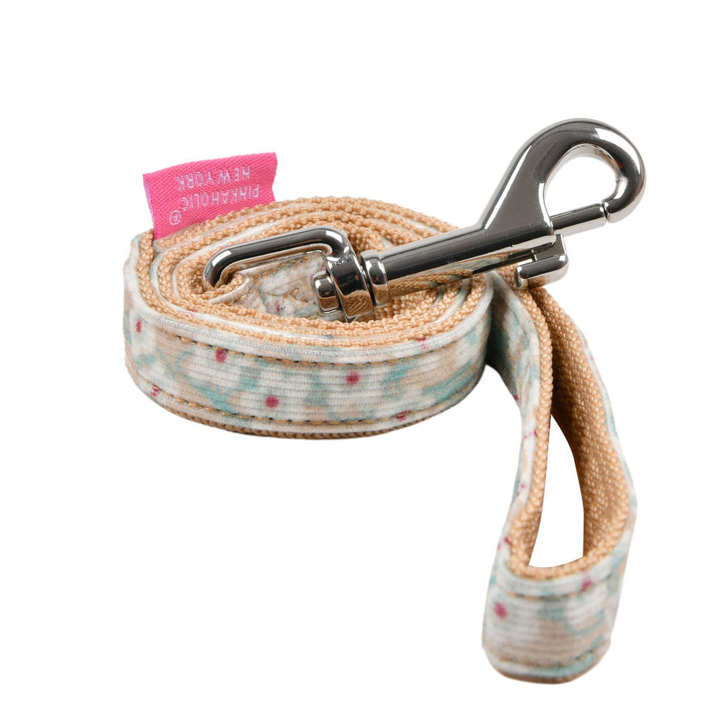 kalina winter floral leash - beige
