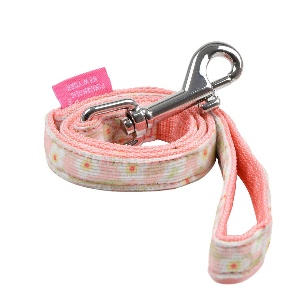 kalina winter floral leash - pink