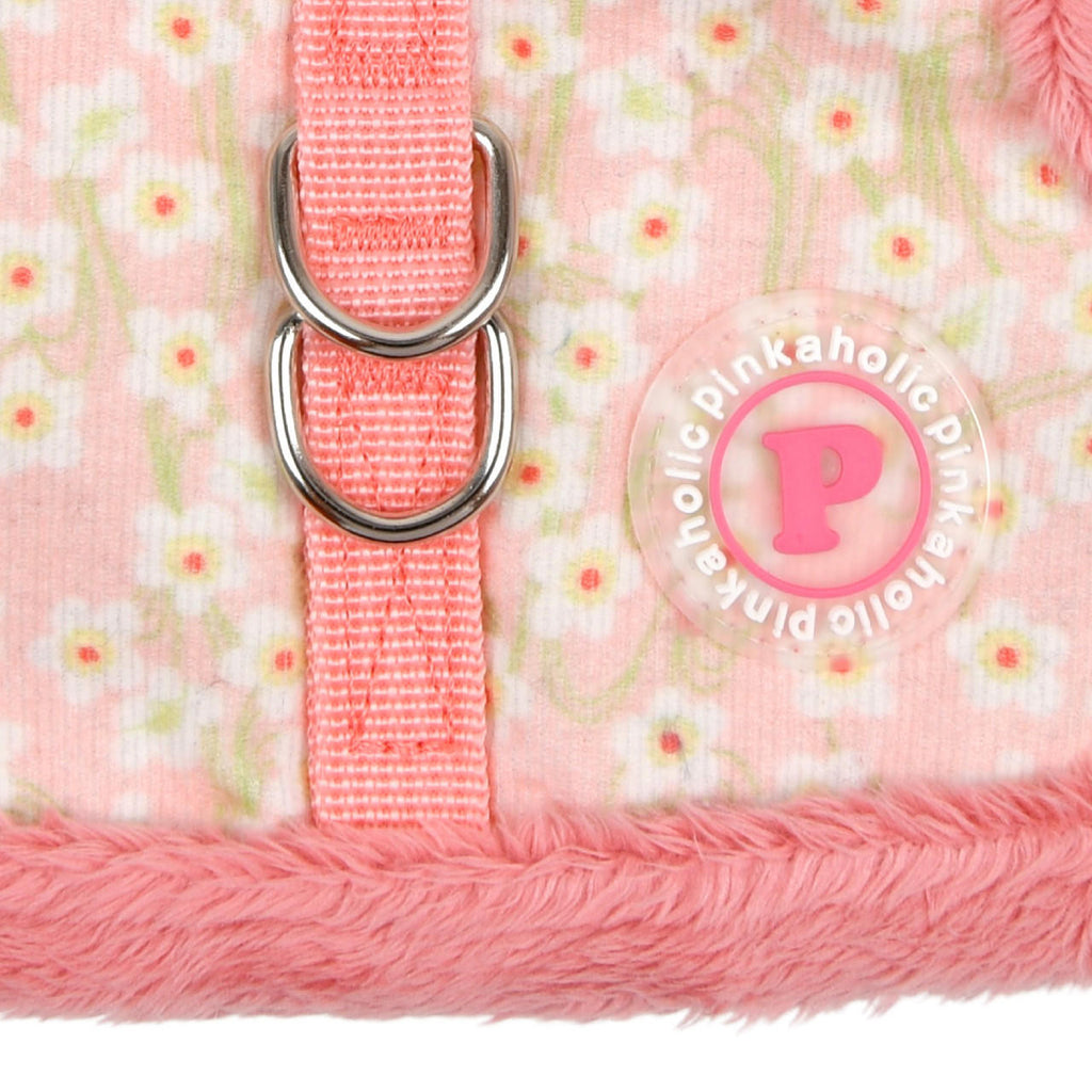 kalina winter floral velcro closure harness - pink - 1 large left!