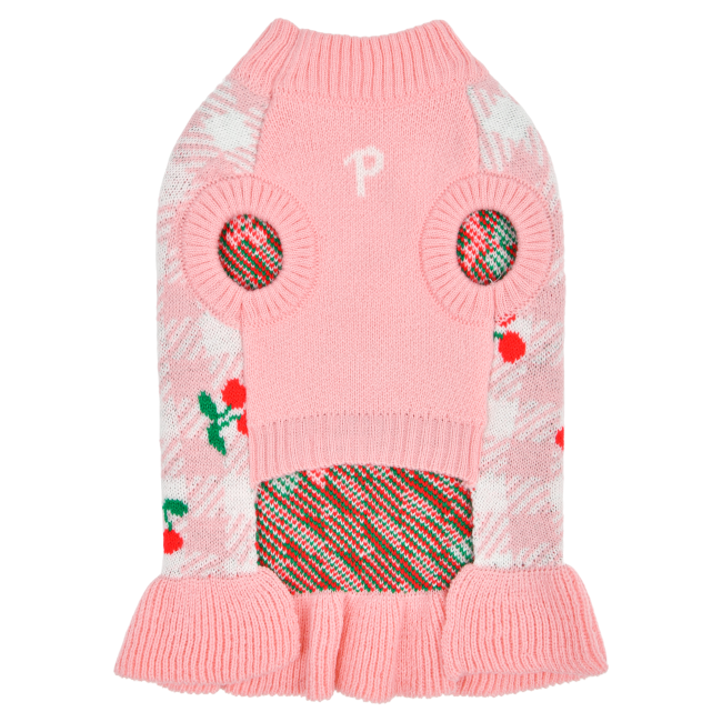 rio cherry sweater dress - pink