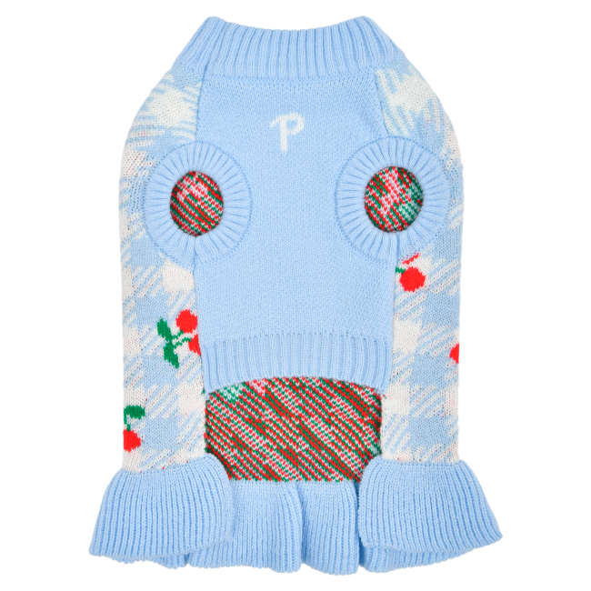 rio cherry sweater dress - blue - few left!