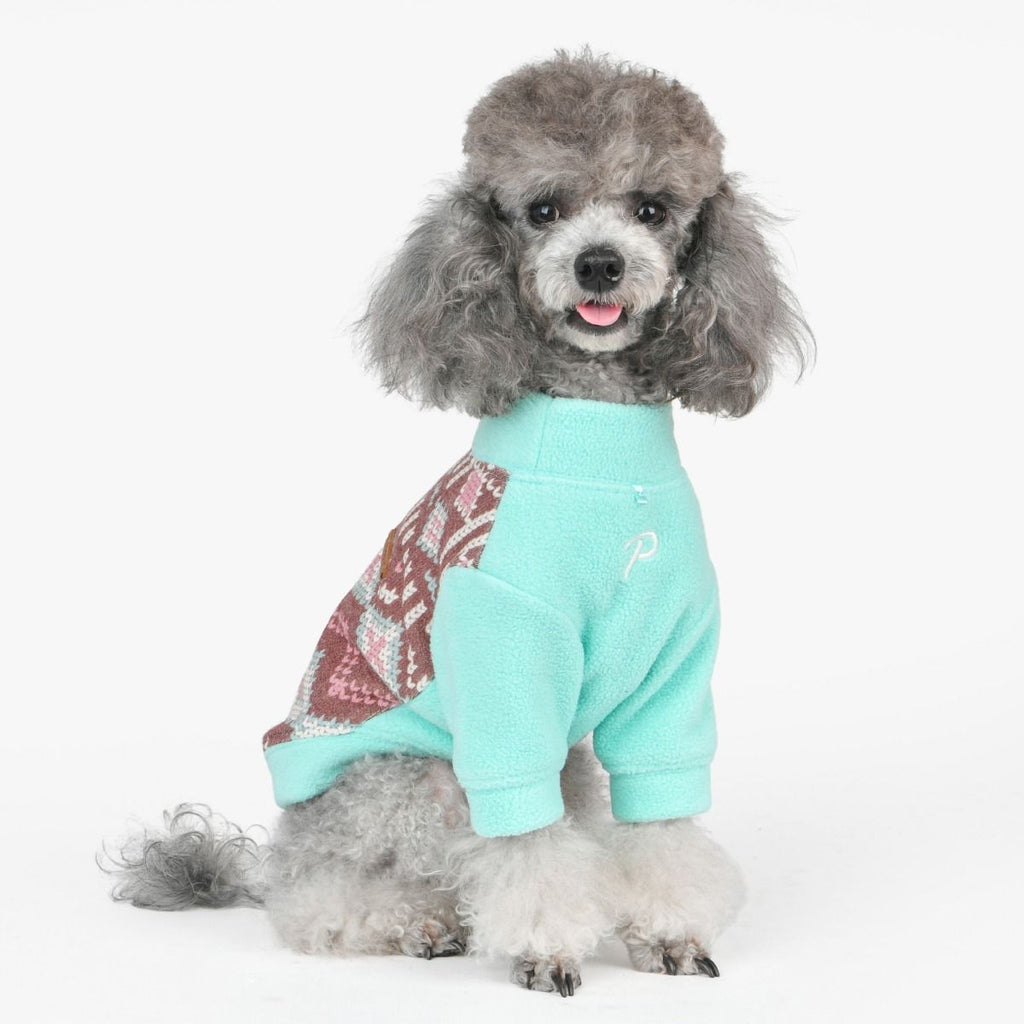 andri winter mockneck fleece - blue/grey - last one!