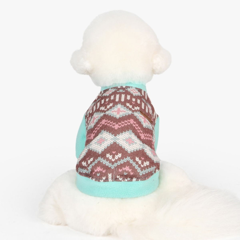 andri winter mockneck fleece - blue/grey - last one!