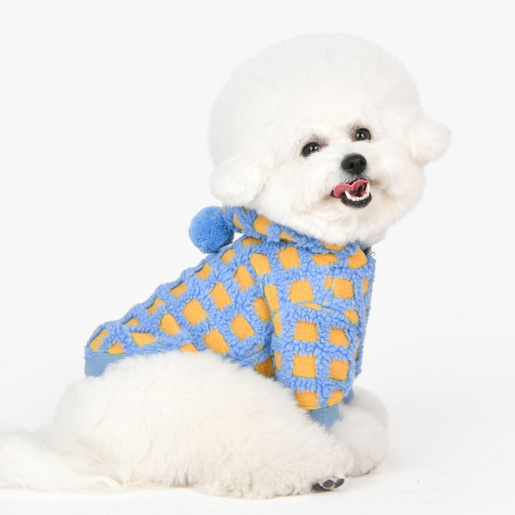 stefan fluffy waffle sweater - blue