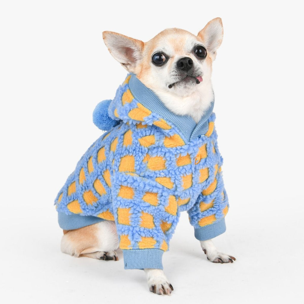 stefan fluffy waffle sweater - blue