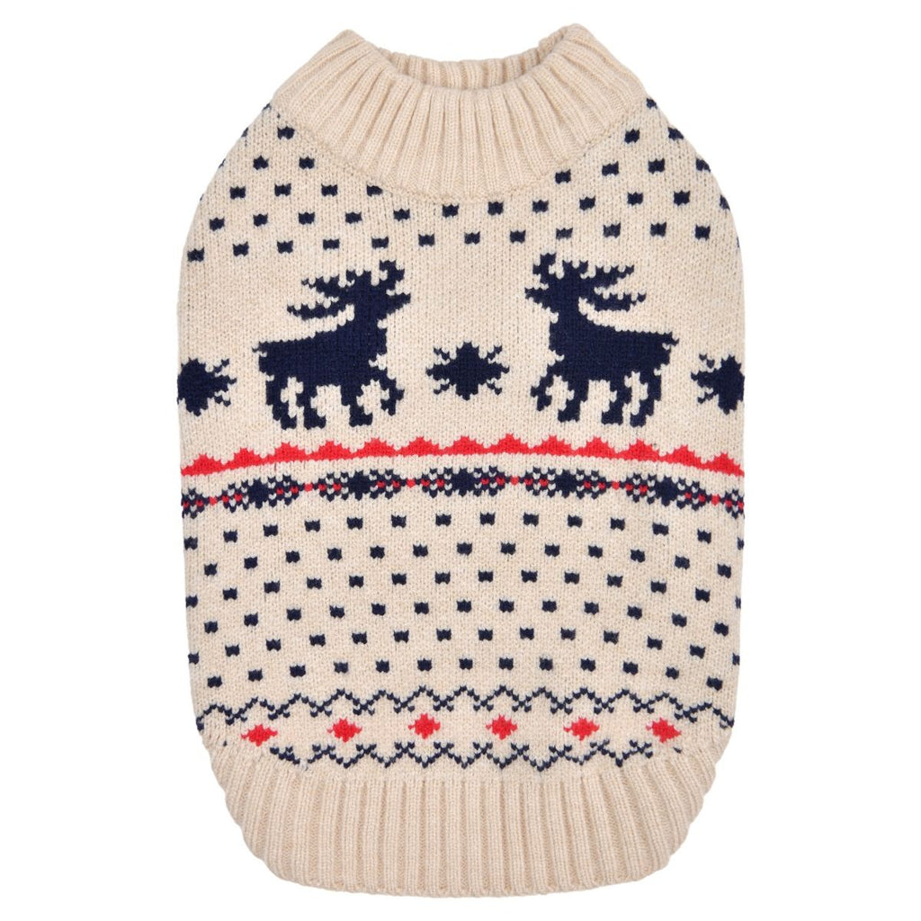 dyani knit reindeer sweater - beige
