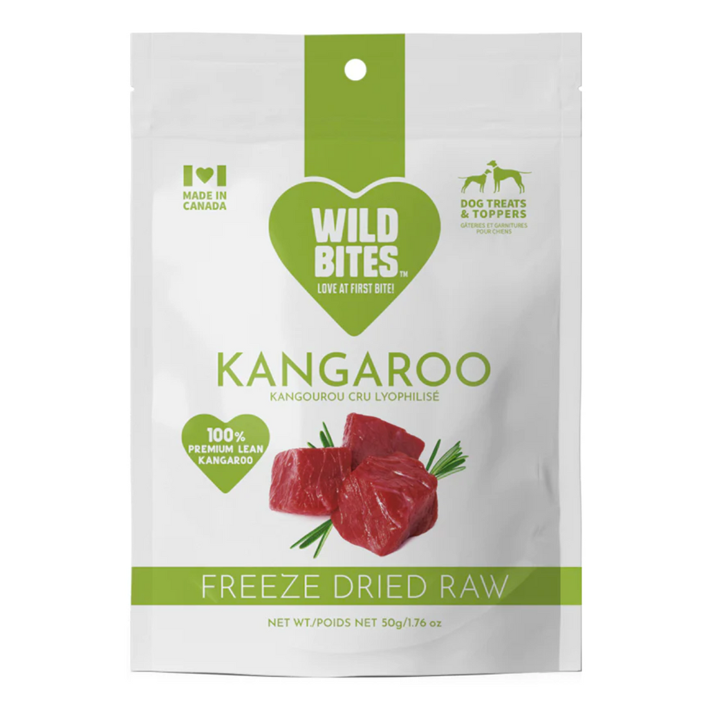 wild bites - freeze dried raw kangaroo (50g)