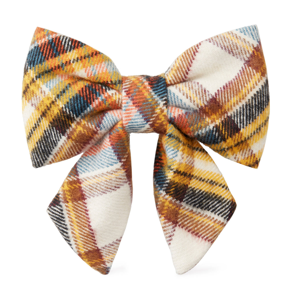 cornucopia flannel lady dog bow