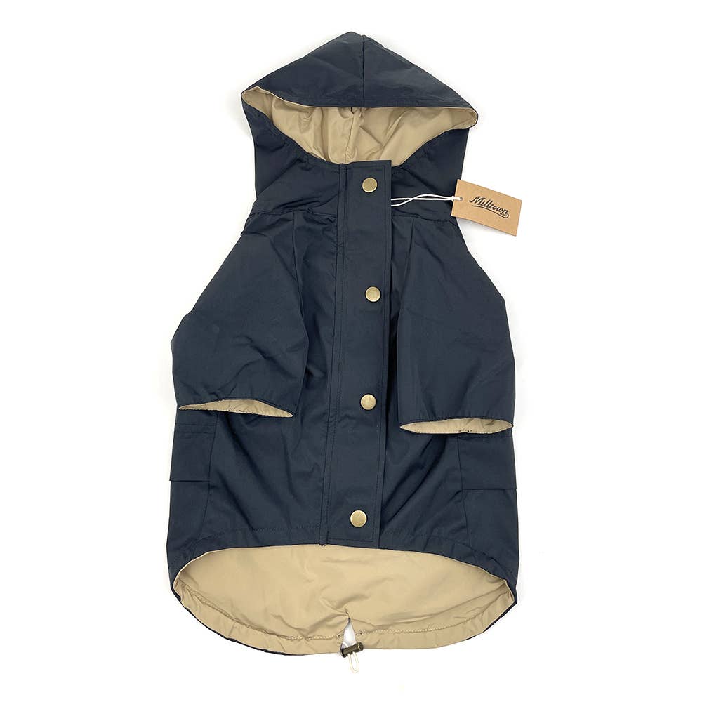 classic dog rain jacket - black
