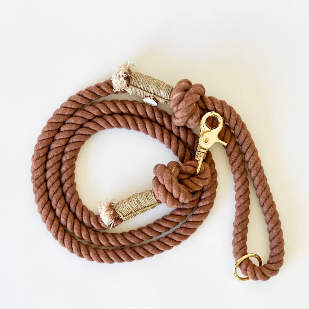 furlou rope leash - hot chocolate