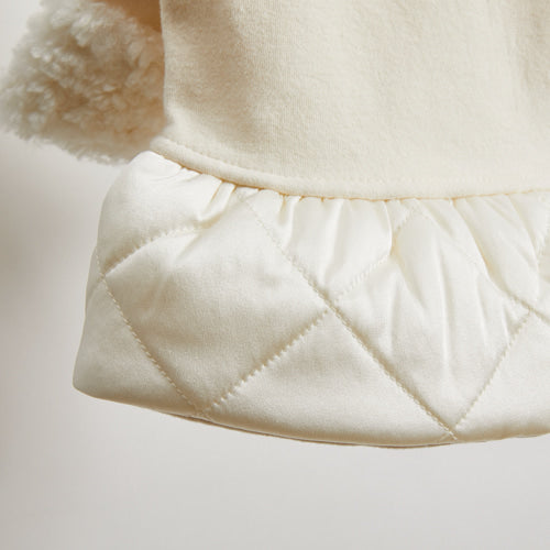 silk quilted dress