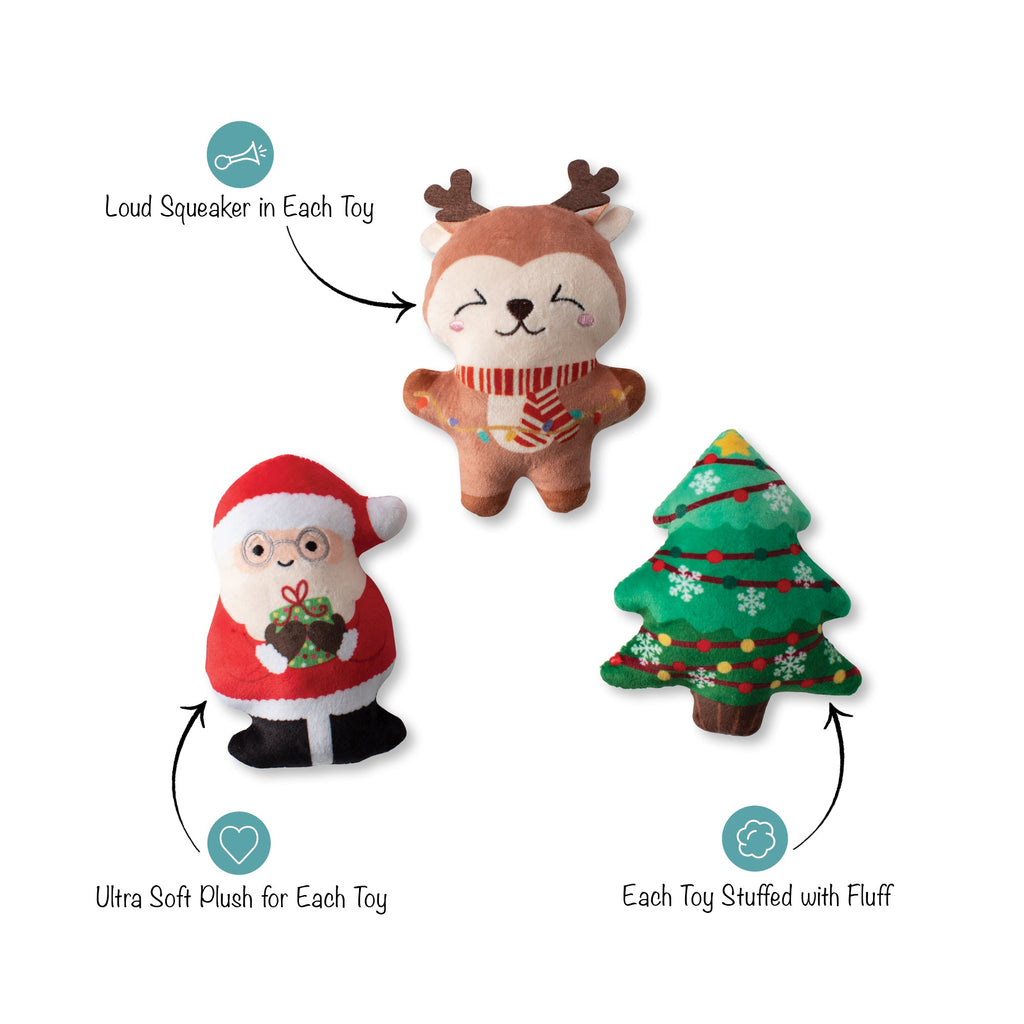 merry and bright 3 piece toy set