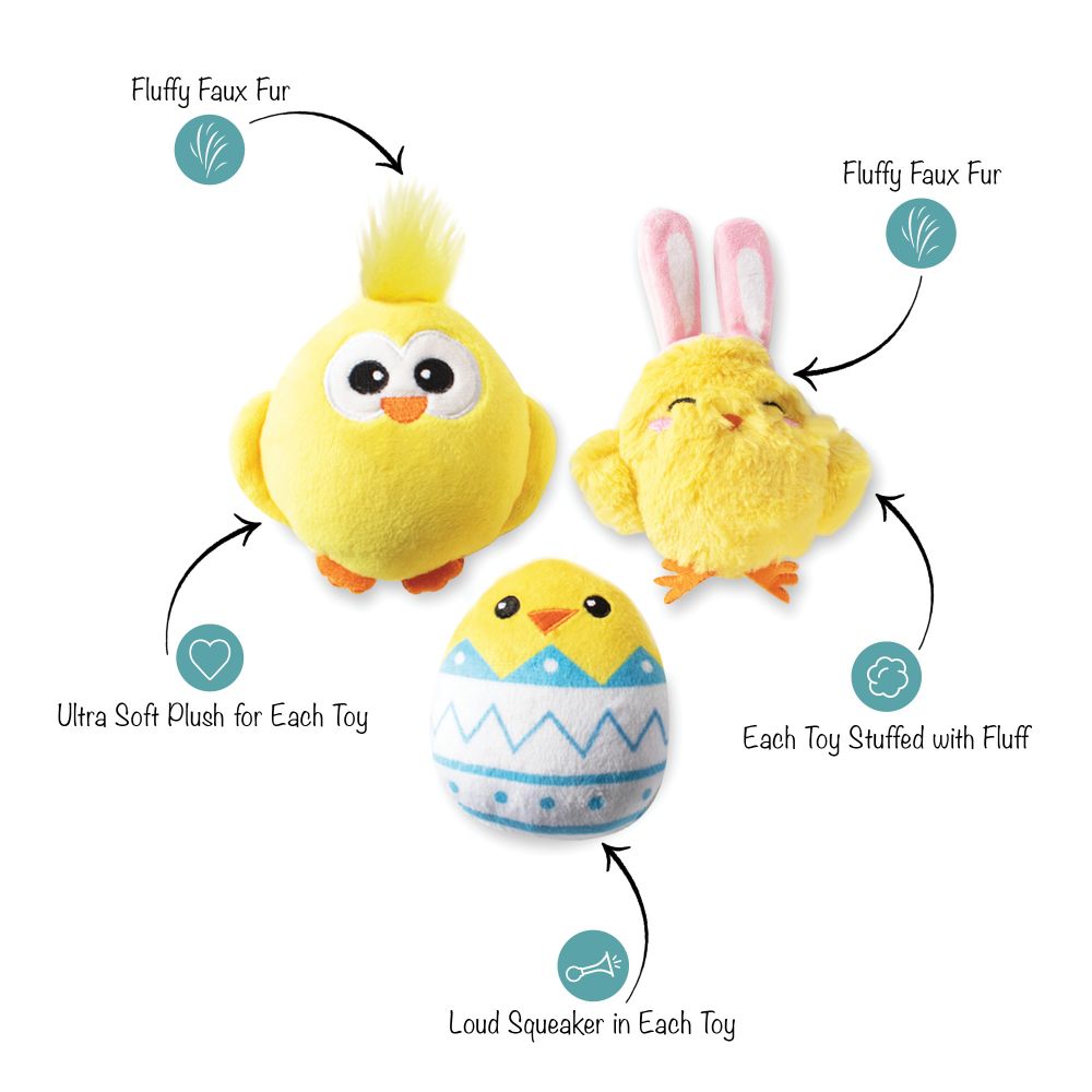 3 piece chicks toy set