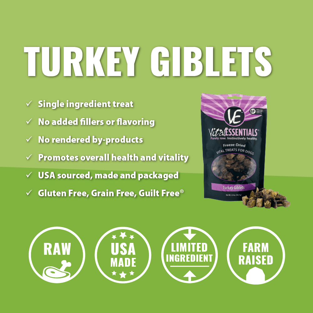 vital essentials - turkey giblets (57g)