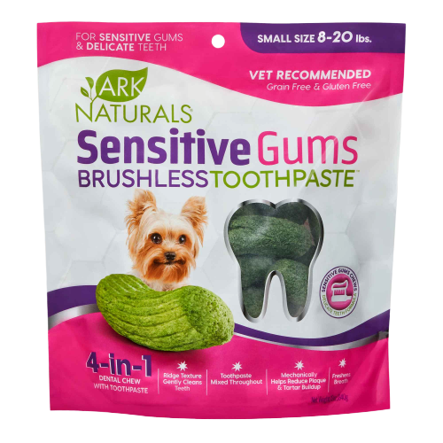 ark naturals brushless toothpaste sensitive gums dental chews